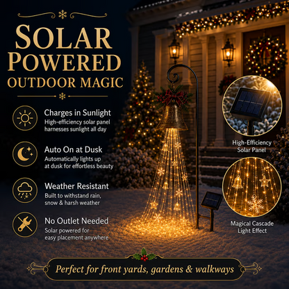 🎄🔥Christmas Bell Cascade Solar Yard Light🔔