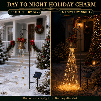 🎄🔥Christmas Bell Cascade Solar Yard Light🔔