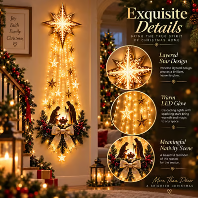 🔥LAST DAY-50% OFF✨✝️ Lighted Nativity Wall Decor✝️