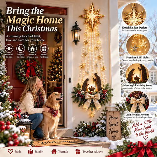 🔥LAST DAY-50% OFF✨✝️ Lighted Nativity Wall Decor✝️