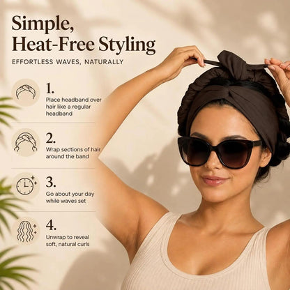 🎀Active Curling Headband – 🎗️Heatless Hair Curler for Soft Waves & Curls✨
