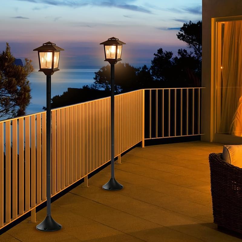 ☀️ Aluminum Solar Lamp Post Light | Warm White Solar Powered Outdoor Decor