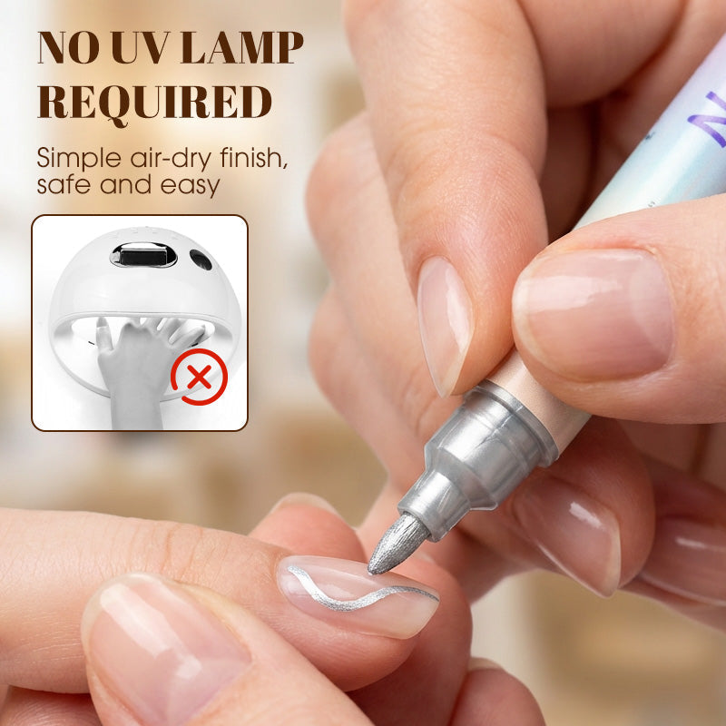 💅🖌️Nagelkunstpennen met 12 kleuren en twee uiteinden - DIY manicure tekenset