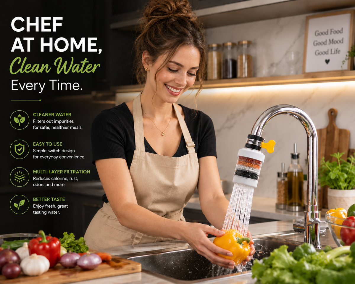 💧Six-Layer Removable, Reusable and Washable Household Faucet Filter🧼