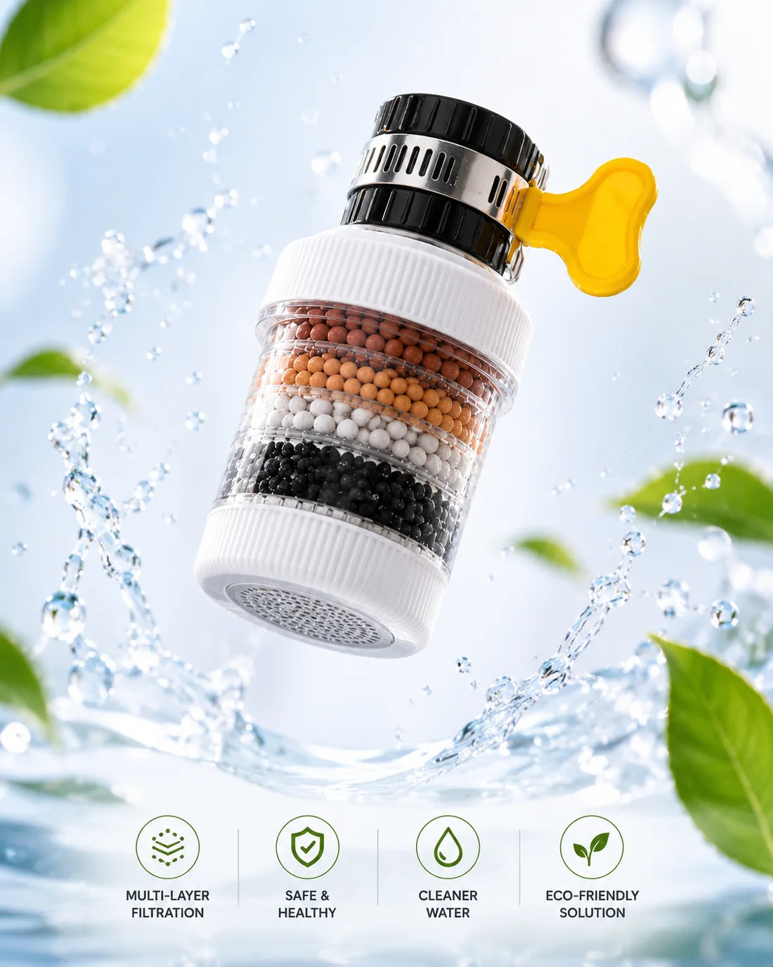 💧Six-Layer Removable, Reusable and Washable Household Faucet Filter🧼