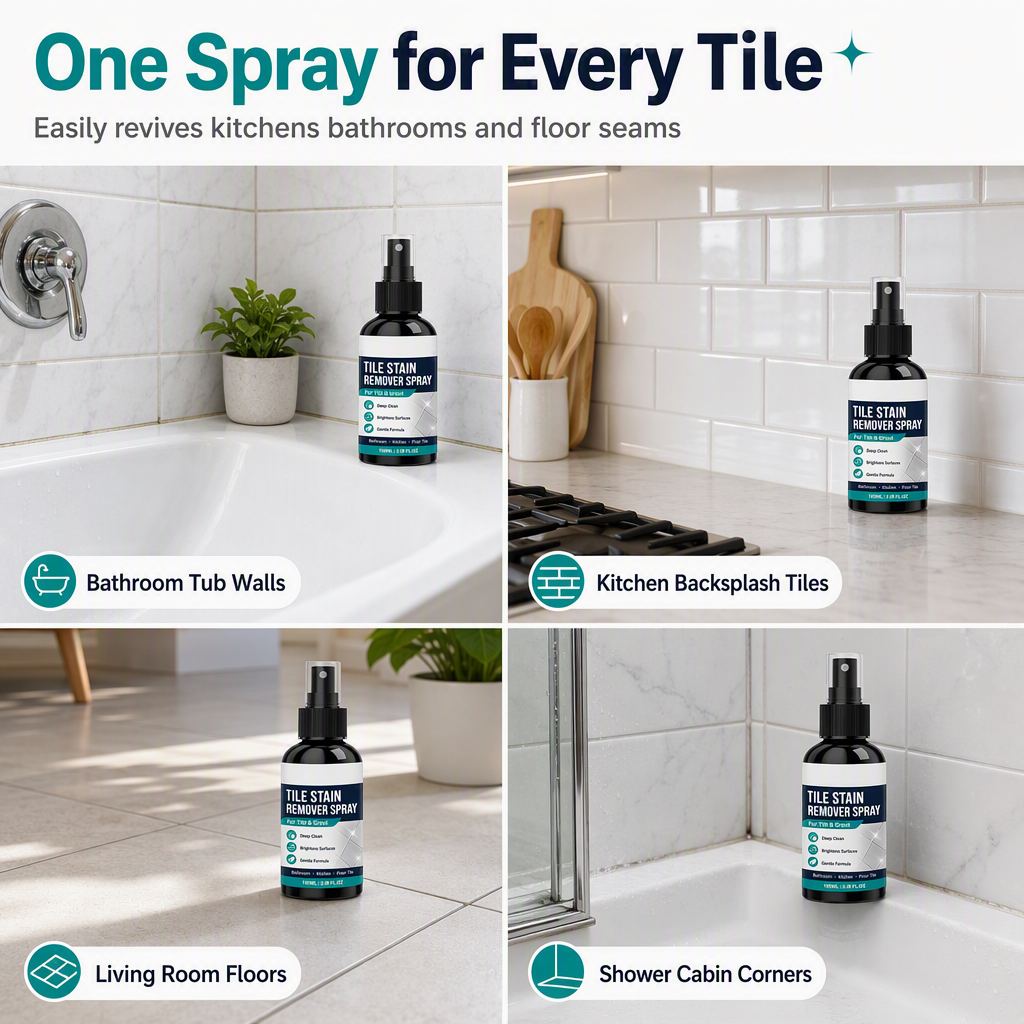 🧼2+1 FREE!!🎯 Grout Cleaning Spray – Cleans Tile Grout & Damp Area Stains