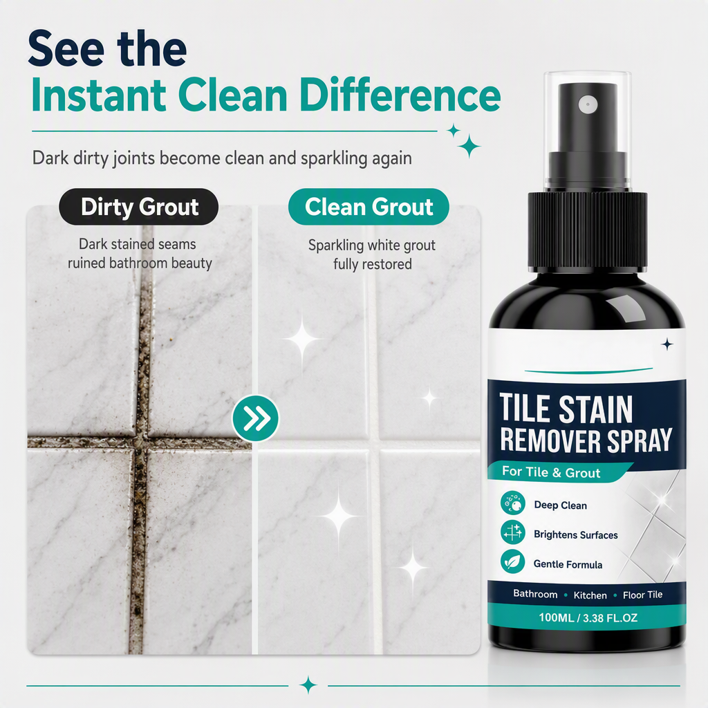 🧼2+1 FREE!!🎯 Grout Cleaning Spray – Cleans Tile Grout & Damp Area Stains