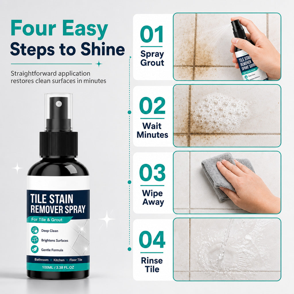 🧼2+1 FREE!!🎯 Grout Cleaning Spray – Cleans Tile Grout & Damp Area Stains
